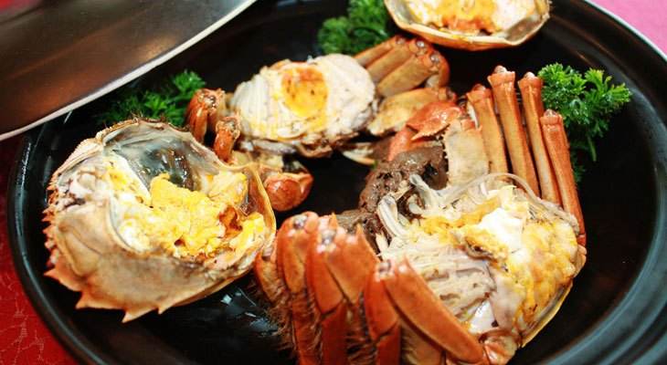 美味的清蒸大闸蟹 美味的清蒸大闸蟹